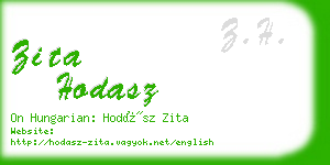 zita hodasz business card